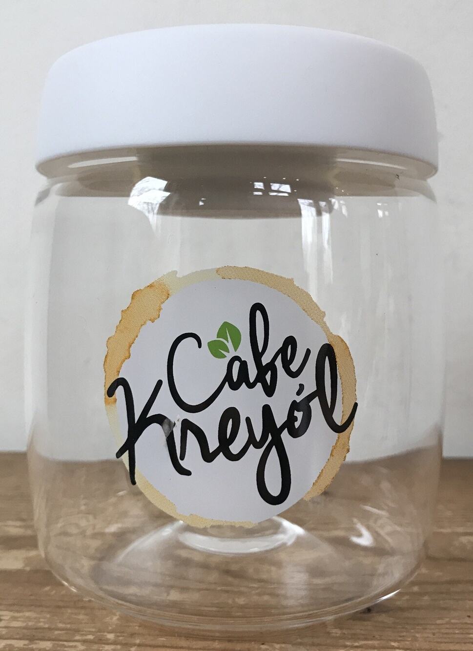 Glass Vacuum Top Coffee Canister Kitchen Food Container 5.5"